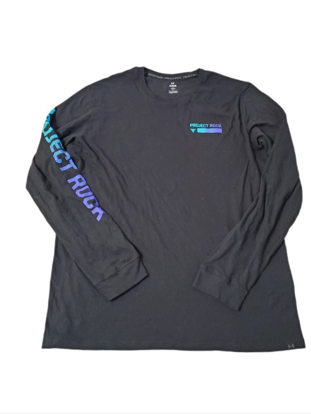 Under Armour Project Rock Men's Black Long Sleeve T-shirt Large